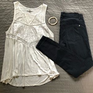 Navy blue lightweight jegging jeans